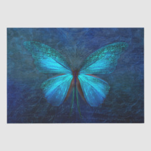 Blue Turquoise Butterfly-decoupage Tissuepapier