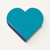 Blue Turquoise Gold Modern Carnet tendance Journal (Dos)