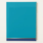 Blue Turquoise Gold Modern tendance Daily hebdomad (Dos)