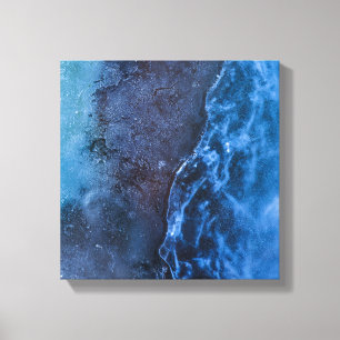 Blue Turquoise Ice Photo Art Canvas Afdruk