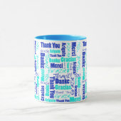 Blue Turquoise Multilingual Hartelijk dank voor Wo Mok (Midden)