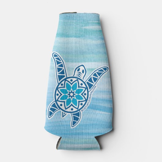 Blue Turtle Cruising Bottle Cooler (Voorkant)