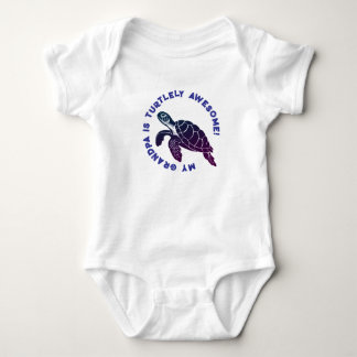 Blue Turtle GRANDPA Romper