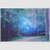 Blue Twilight Forest Glowing Fireflies Decoupage Tissuepapier (Voorkant)