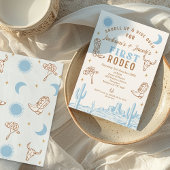 Blue Twins eerste Rodeo 1e verjaardag Kaart