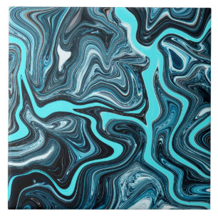 Blue Twist Marble Tegeltje