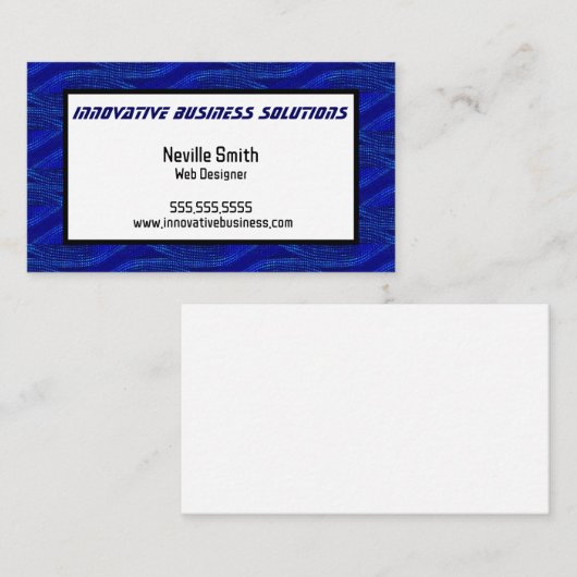 Blue Twist Web Designer Tech Computers Visitekaartje (Voorkant / Achterkant)