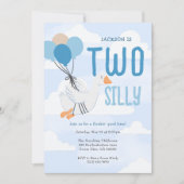 Blue Two Gekke Goose 2e Verjaardag Kaart (Voorkant)