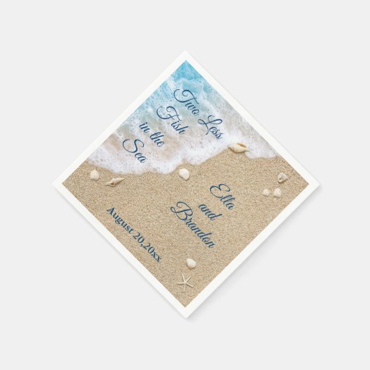 Blue Two Minder Vis in het Zee Servet (Hoek)