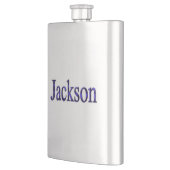 Blue Two Toned Jackson Name, Hip Flask Flacon (Links)