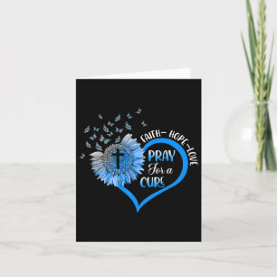 Blue Type One Diabetes Heart Butterfly Religious Kaart