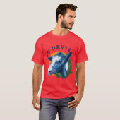 Blue UC Davis Koe T-shirt (Voorkant volledig)