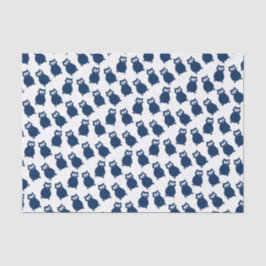 Blue Uils verjaardagsfeestje Tissuepapier