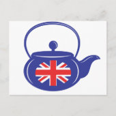 Blue UK Teapot Briefkaart (Voorkant)