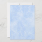 Blue Umbrella Sprinkle Baby shower Uitnodiging (Achterkant)