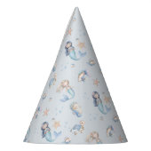 Blue Under the Sea Mermaid Birthday Feesthoedjes (Links)
