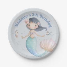 Blue Under the Sea Mermaid Birthday Party Papieren Bordje