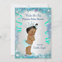 Blue under the Zee Princess Baby shower Ethnic Kaart