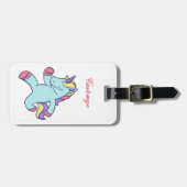 Blue Unicorn die Thunder_Cove runt Bagagelabel (Voorkant horizontaal)