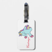 Blue Unicorn die Thunder_Cove runt Bagagelabel (Achterkant verticaal)