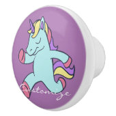 Blue Unicorn die Thunder_Cove runt Keramische Knop (Rechts)