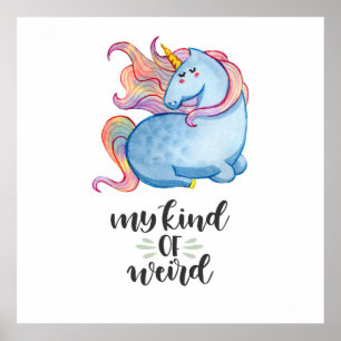 Blue Unicorn Mijn soort vreemd Poster