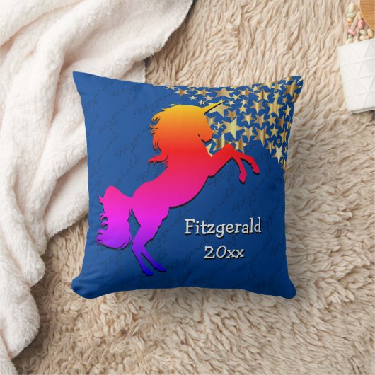 Blue UNICORN Personalized Keepomwille Kussen (Deken)