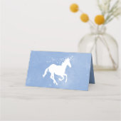 Blue Unicorn Reception Place Card (Achterkant)