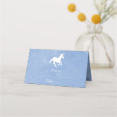 Blue Unicorn Reception Place Card (Voorkant)