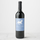 Blue Unicorn Weddenschap Wine Label Wijn Etiket (Voorkant)