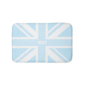Blue Union Jack UK vlag Modern Monogram badmat (Voorkant)
