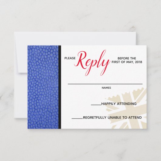 Blue United Kingdom Passport Response Kaart (Voorkant)