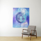 Blue Universe Sacred Geometry Wandkleed (In situ)