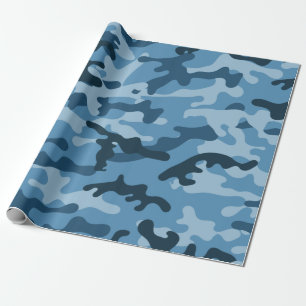 "BLUE URBAN CAMO" CADEAUPAPIER