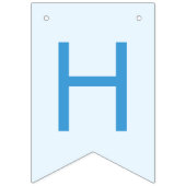 Blue Valentijn Hearts Verjaardagsfeestdecor Vlaggetjes (Tweede vlag)