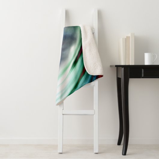 Blue Valley Whirlwind Rainbow Sherpa Deken (In situ)