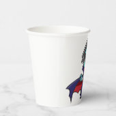 Blue Vampire Boy with Cape Cute Dracula Papieren Bekers (Rechts)