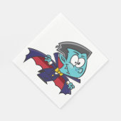 Blue Vampire Boy with Cape Cute Dracula Servet (Hoek)