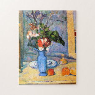 Blue Vase Flowers, Paul Cezanne Legpuzzel