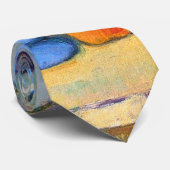 Blue Vase Flowers, Paul Cezanne Stropdas (Opgerold)