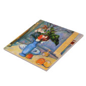 Blue Vase Flowers, Paul Cezanne Tegeltje (Zijkant)