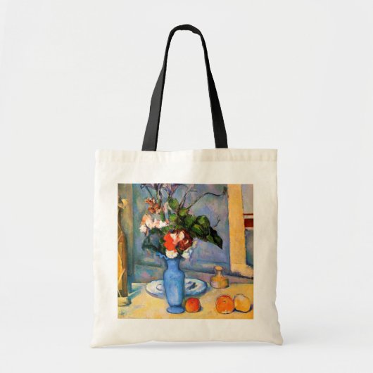 Blue Vase Flowers, Paul Cezanne Tote Bag (Voorkant)