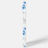 Blue Vergeet me niet gepersonaliseerde iPhone case (Achterkant / Links)