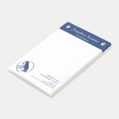 Blue Veterinarian Dierenartsenpraktijk Custom Logo Post-it® Notes (Schuin)