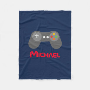 Blue Video Game Controller Fleece Deken
