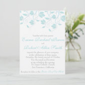 Blue Vines - invitations de mariage (Debout devant)