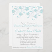 Blue Vines - invitations de mariage (Devant / Derrière)