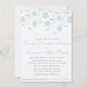 Blue Vines - invitations de mariage
