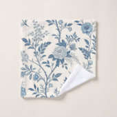 Blue Vintage Floral Pattern (Gant de toilette)