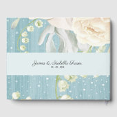 Blue Vintage Florals Mariage Livre d'or (Verso)